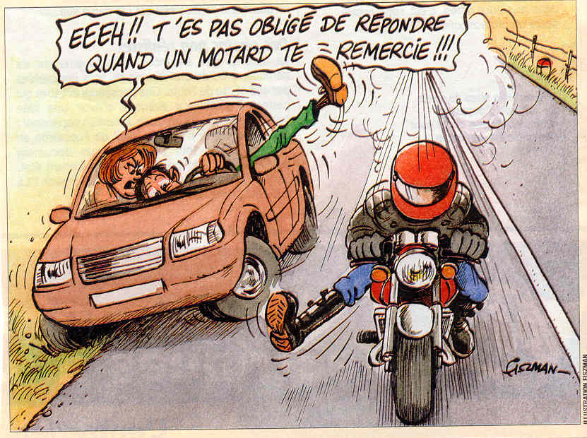 Remerciement de motard